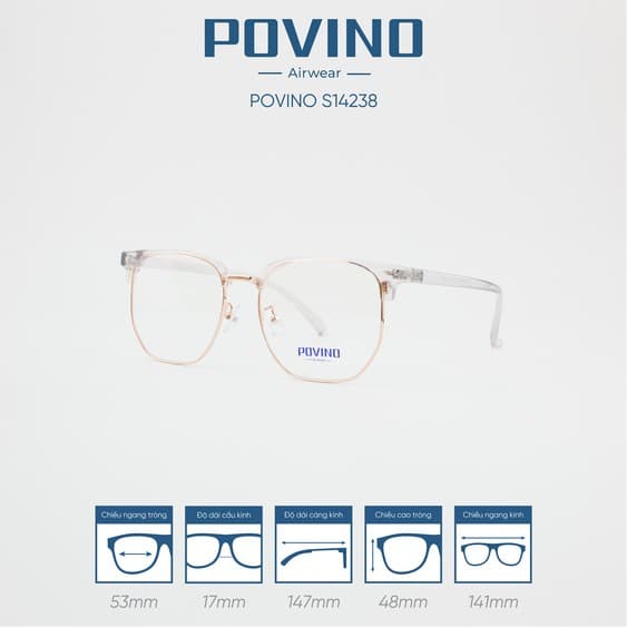 Gọng kính POVINO PO14238 - Ảnh 5