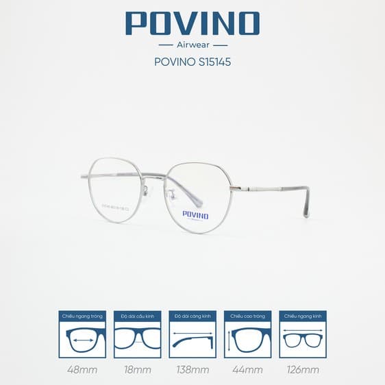 Gọng kính POVINO PO15145 - Ảnh 8
