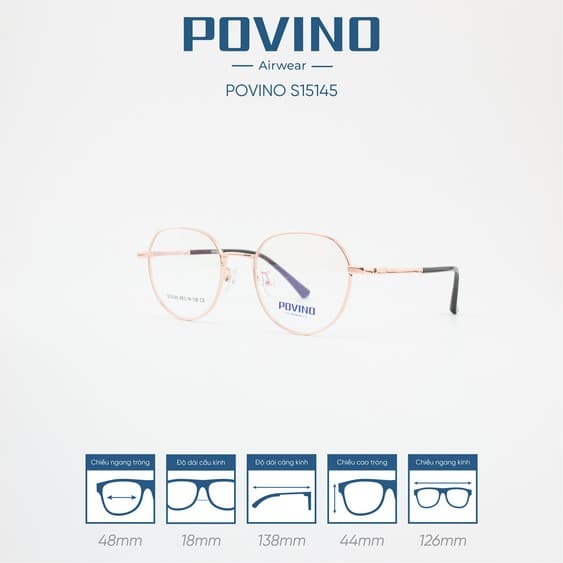 Gọng kính POVINO PO15145 - Ảnh 7