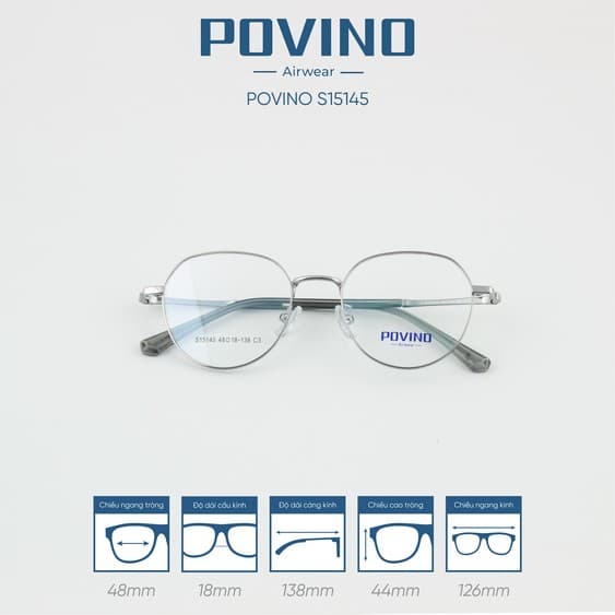 Gọng kính POVINO PO15145 - Ảnh 3