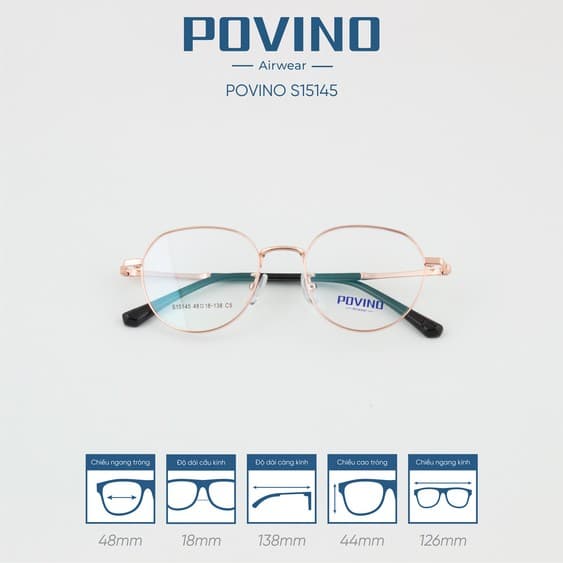 Gọng kính POVINO PO15145 - Ảnh 2