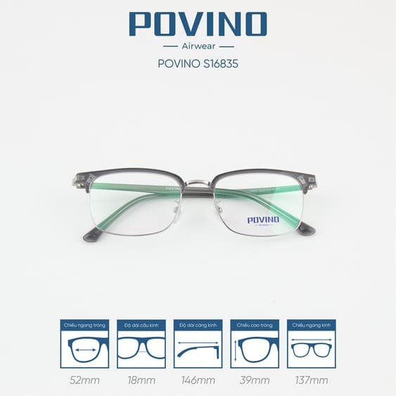 Gọng kính POVINO PO16835