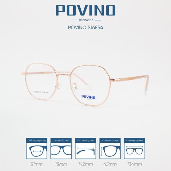 Gọng kính POVINO PO16854 - Ảnh 6