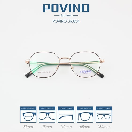 Gọng kính POVINO PO16854 - Ảnh 2
