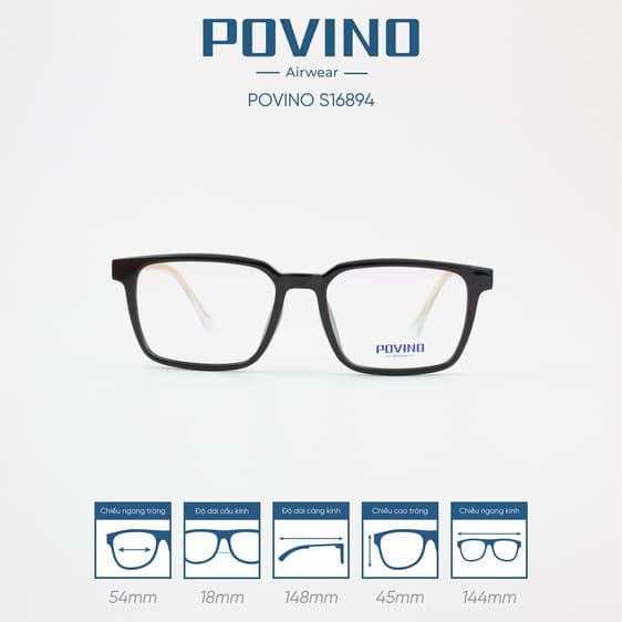 Gọng kính POVINO PO16894 - Ảnh 1