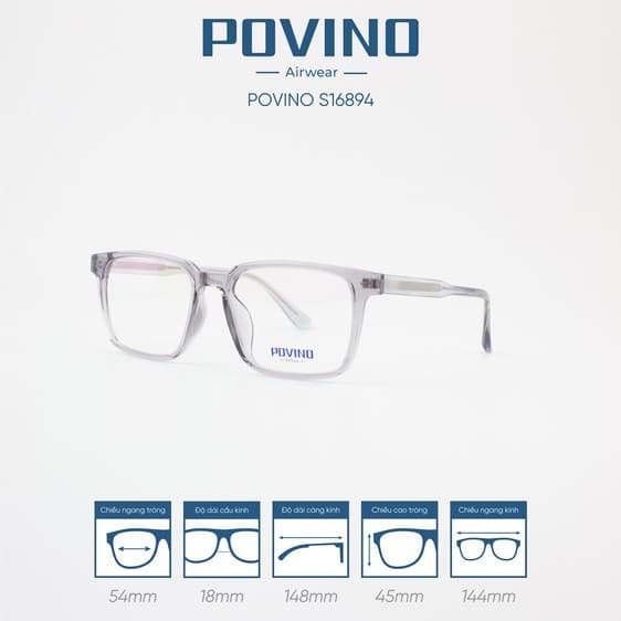 Gọng kính POVINO PO16894 - Ảnh 10