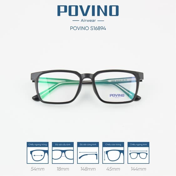 Gọng kính POVINO PO16894 - Ảnh 8