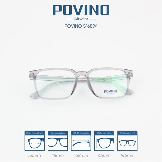 Gọng kính POVINO PO16894 - Ảnh 6