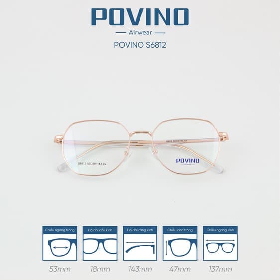 Gọng kính POVINO PO6812 - Ảnh 7