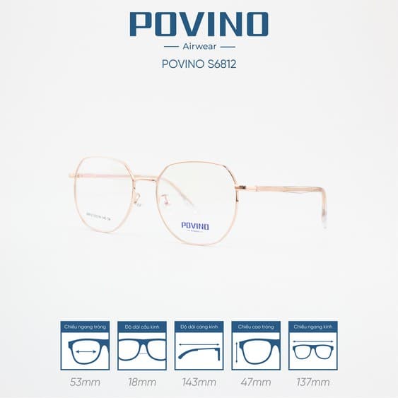 Gọng kính POVINO PO6812 - Ảnh 4
