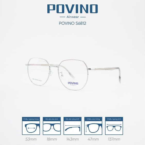 Gọng kính POVINO PO6812 - Ảnh 2