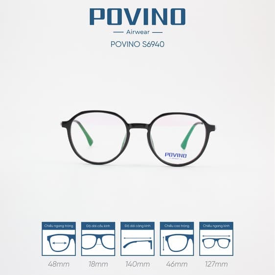 Gọng kính POVINO PO6940 - Ảnh 1
