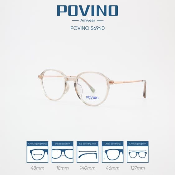 Gọng kính POVINO PO6940 - Ảnh 6