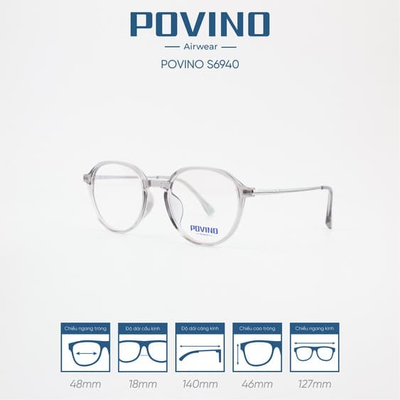 Gọng kính POVINO PO6940 - Ảnh 4