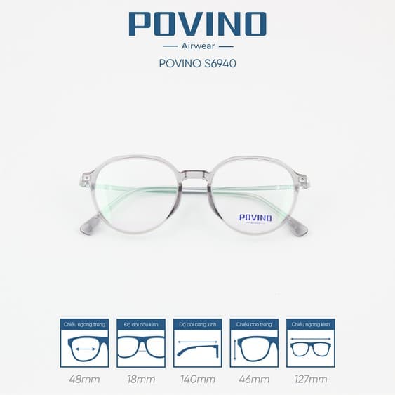 Gọng kính POVINO PO6940 - Ảnh 3