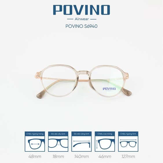 Gọng kính POVINO PO6940 - Ảnh 2