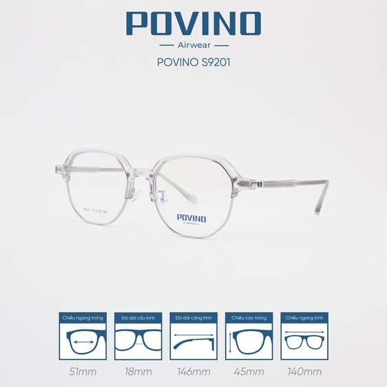 Gọng kính POVINO PO9201 - Ảnh 8