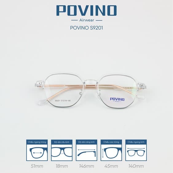 Gọng kính POVINO PO9201 - Ảnh 4