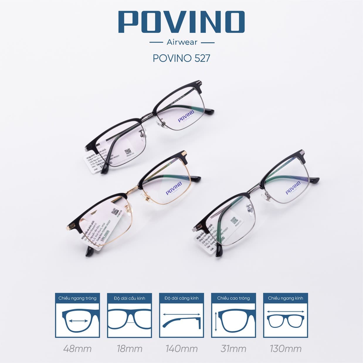 Gọng kính POVINO 527 - Ảnh 4