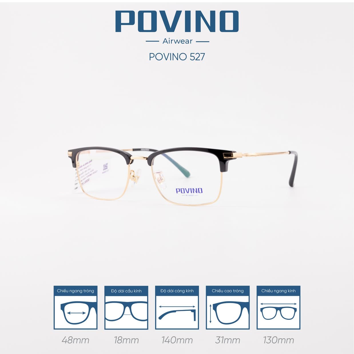 Gọng kính POVINO 527 - Ảnh 5