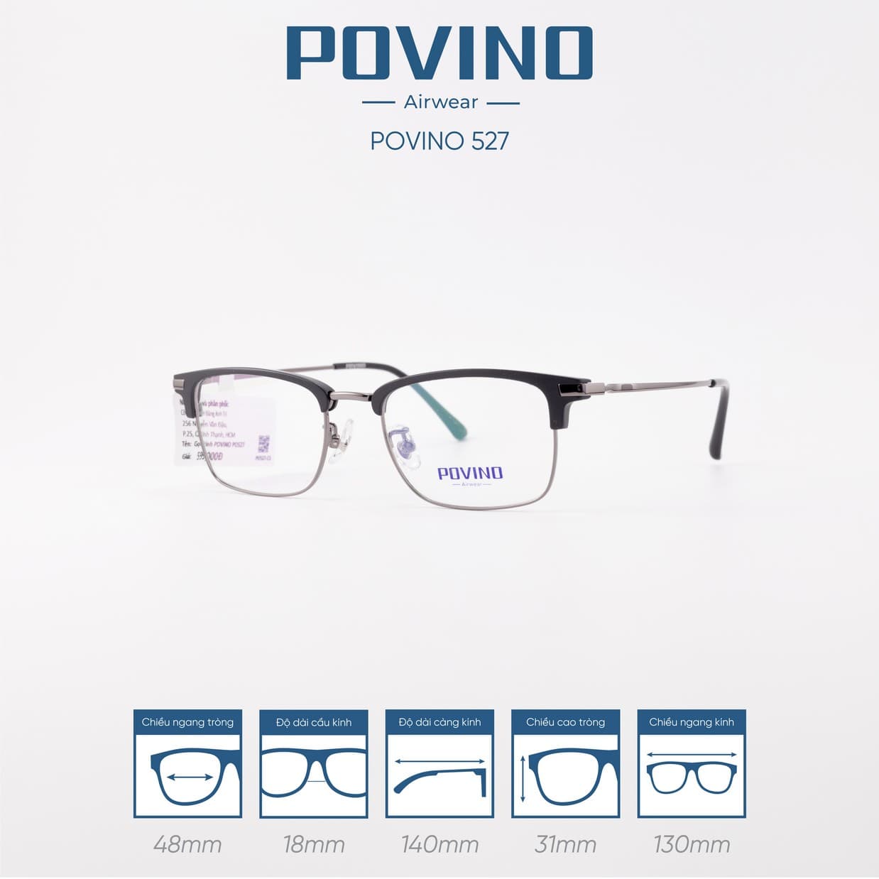 Gọng kính POVINO 527 - Ảnh 6