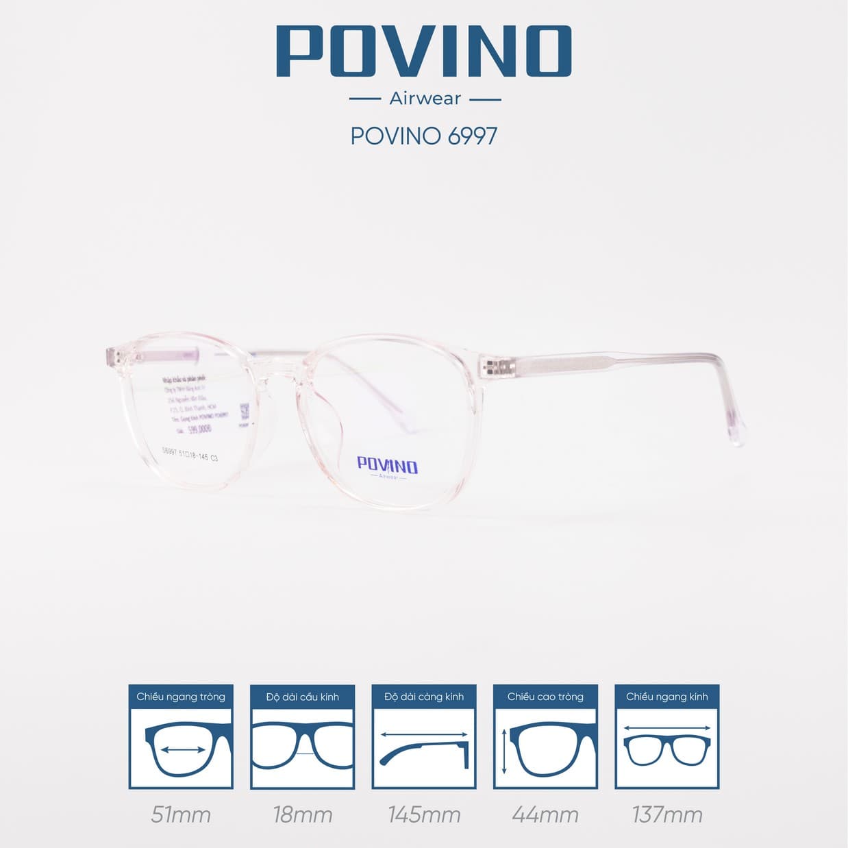 Gọng kính POVINO 6997 - Ảnh 3
