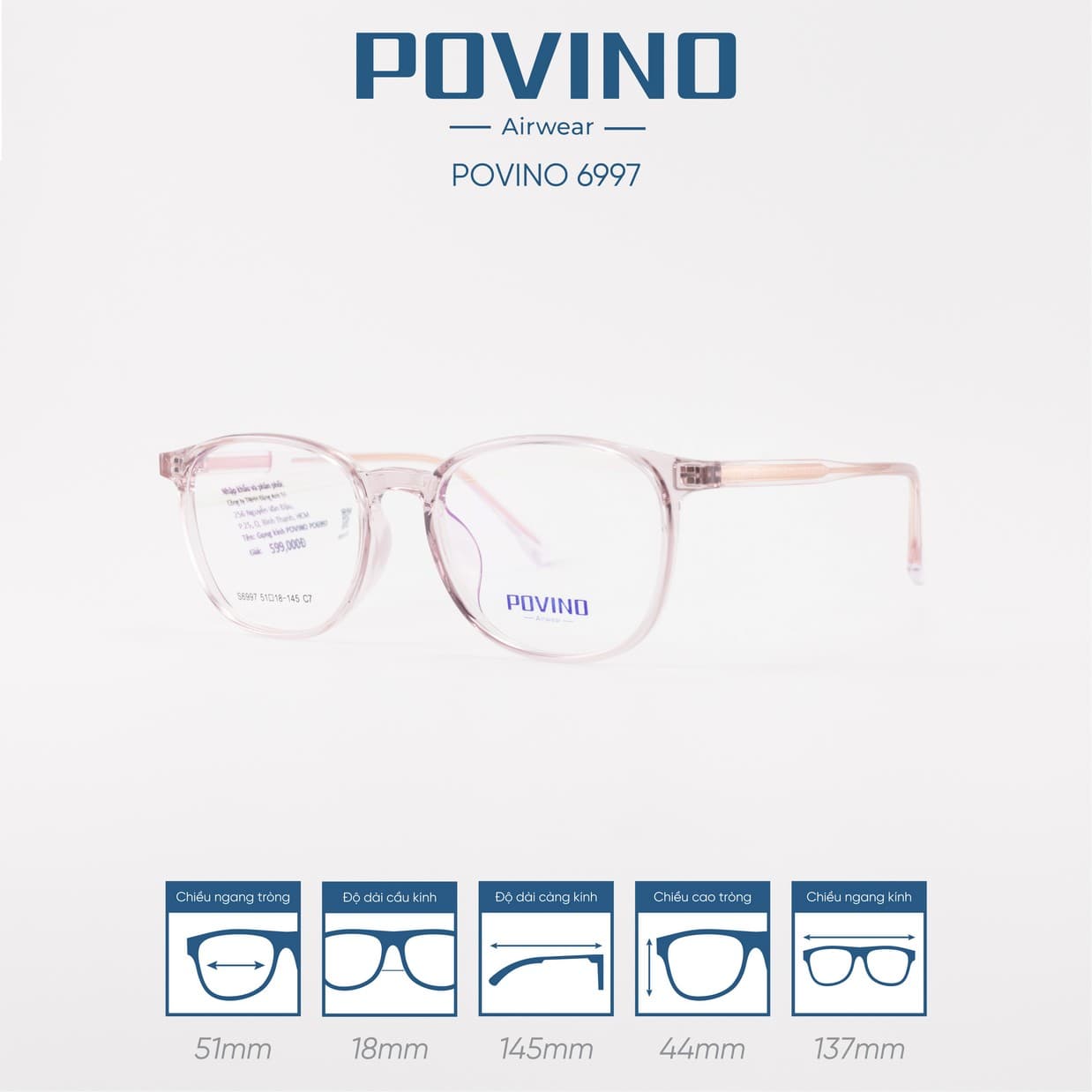 Gọng kính POVINO 6997 - Ảnh 7