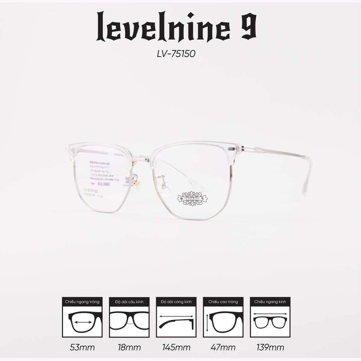 Gọng kính LEVELNINE LV-S75150 - Ảnh 2