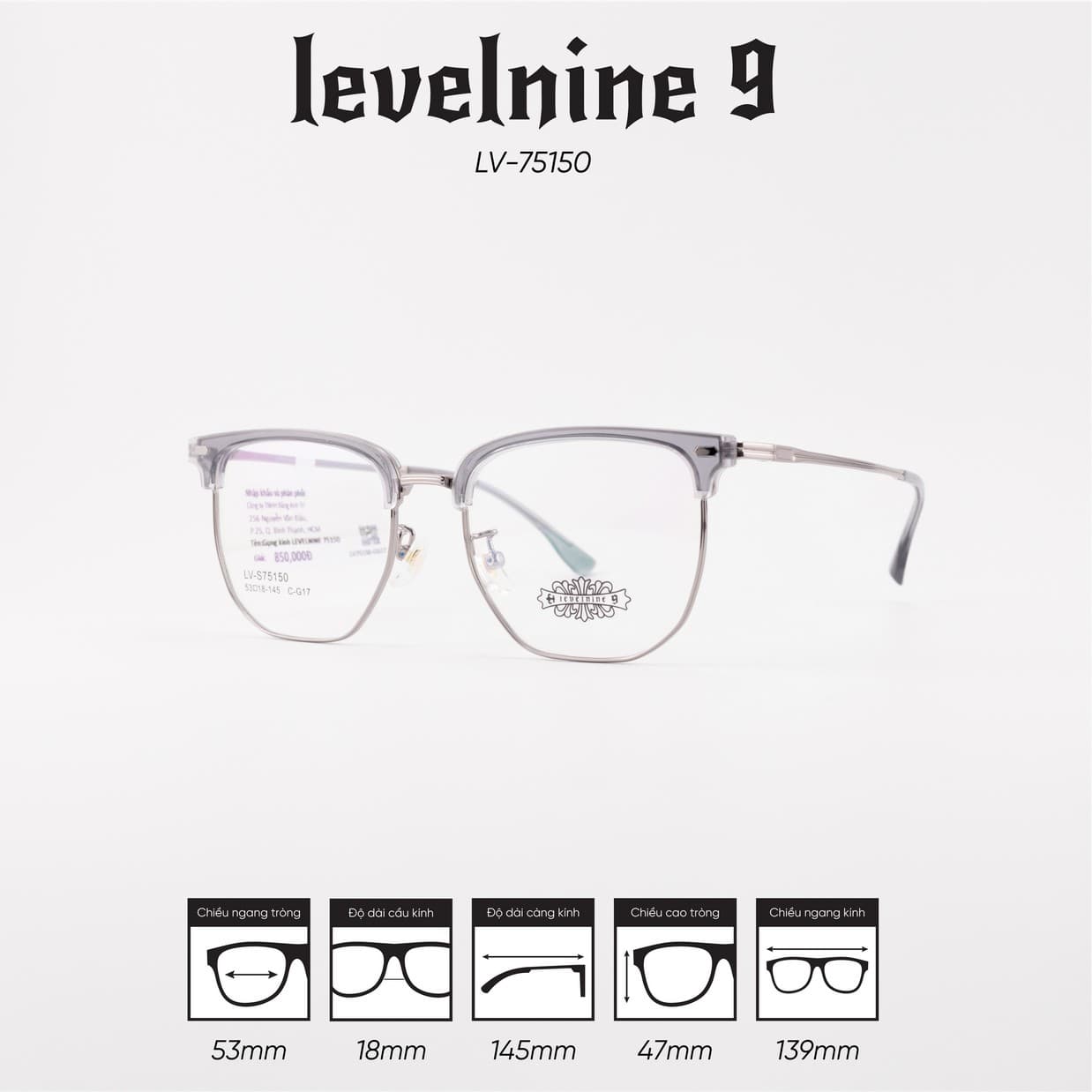 Gọng kính LEVELNINE LV-S75150 - Ảnh 7