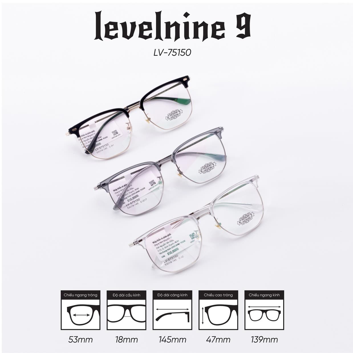 Gọng kính LEVELNINE LV-S75150 - Ảnh 8