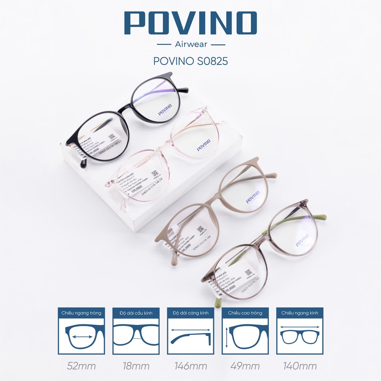 Gọng kính POVINO 0825 - Ảnh 2