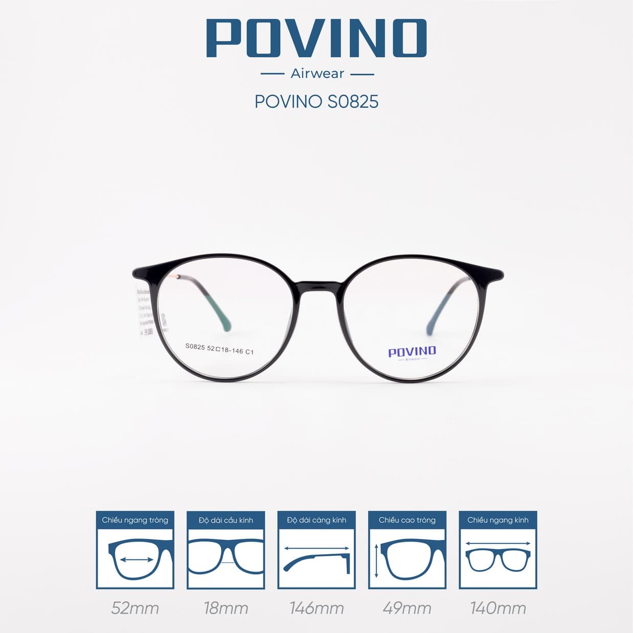 Gọng kính POVINO 0825 - Ảnh 1
