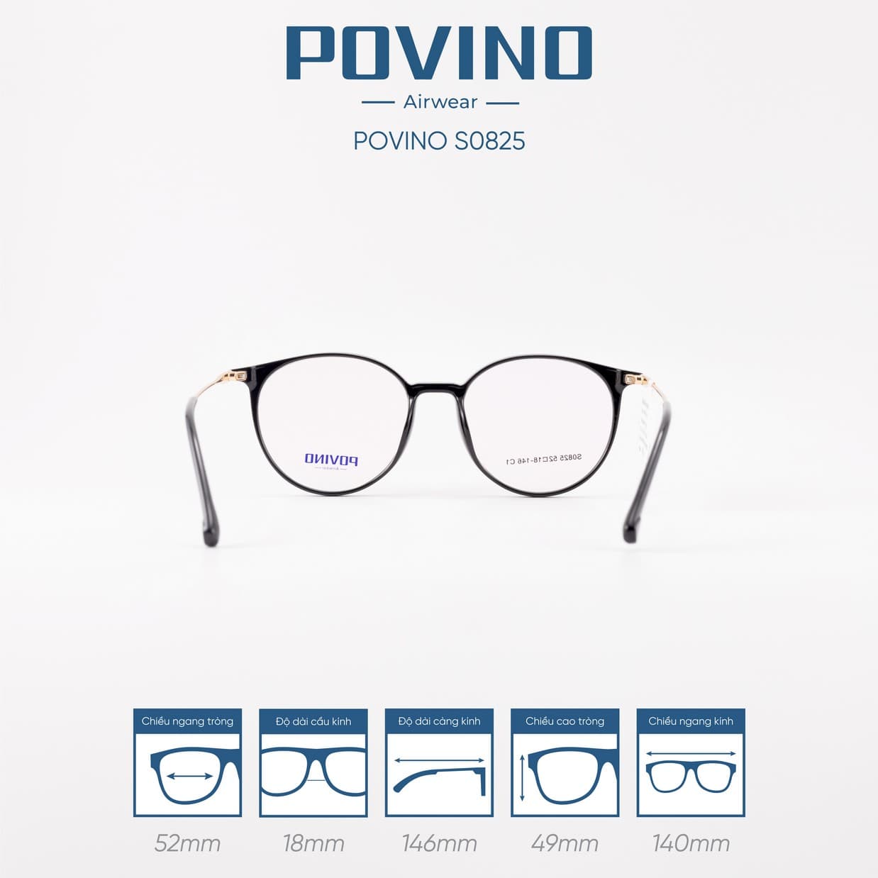 Gọng kính POVINO 0825 - Ảnh 5