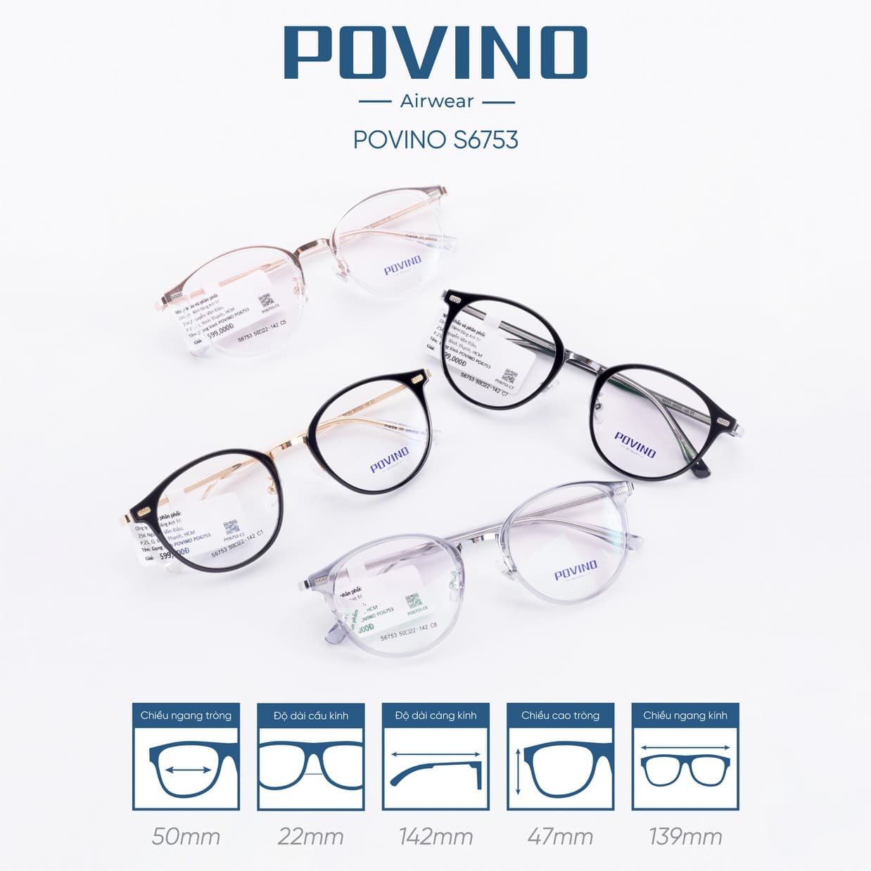 Gọng kính POVINO 6753 - Ảnh 2