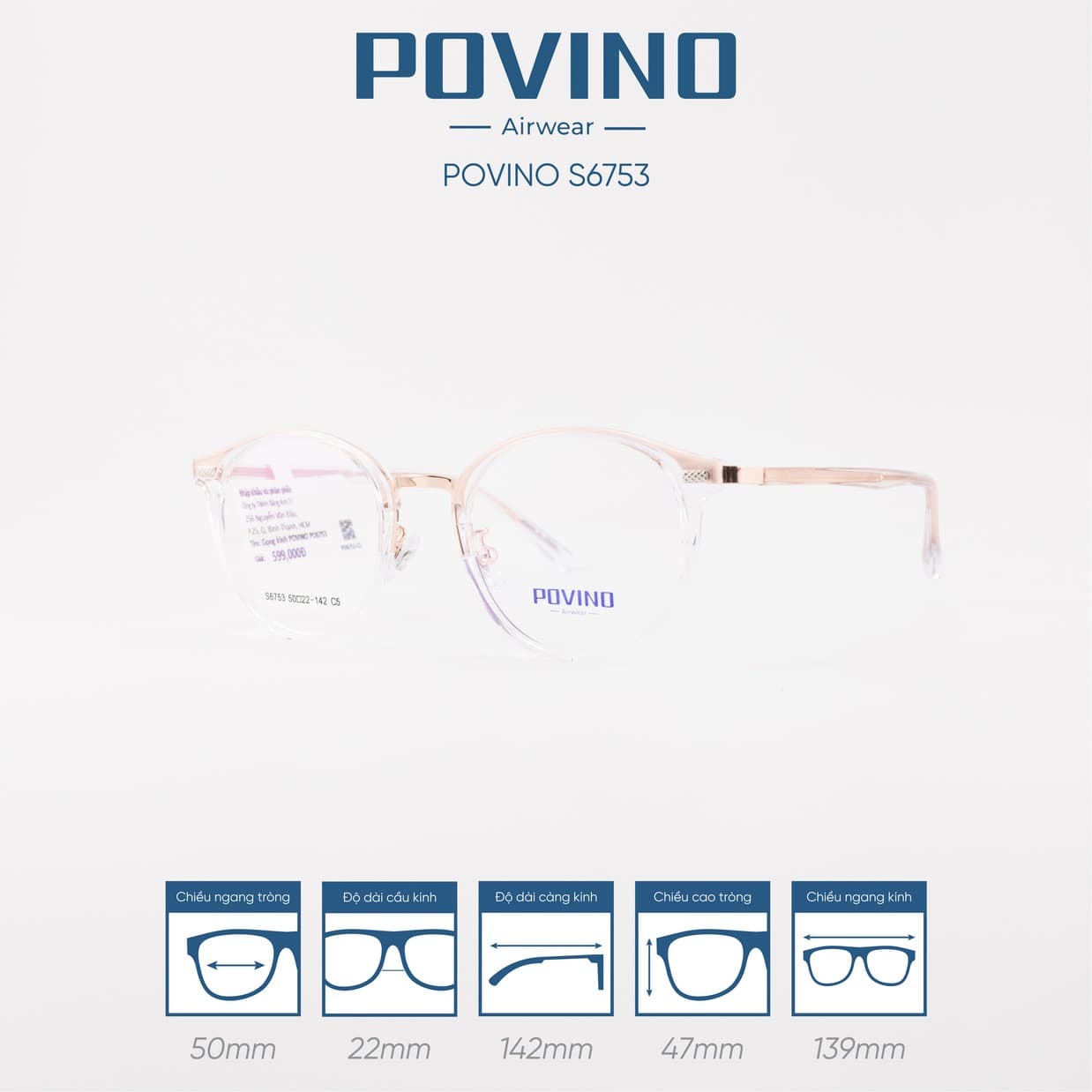 Gọng kính POVINO 6753 - Ảnh 7