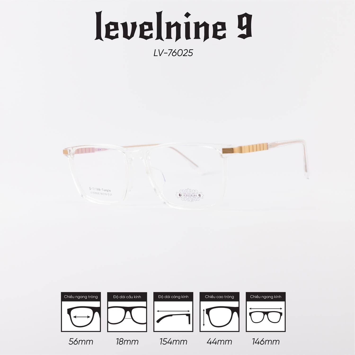Gọng kính LEVELNINE LV-76025 - Ảnh 5