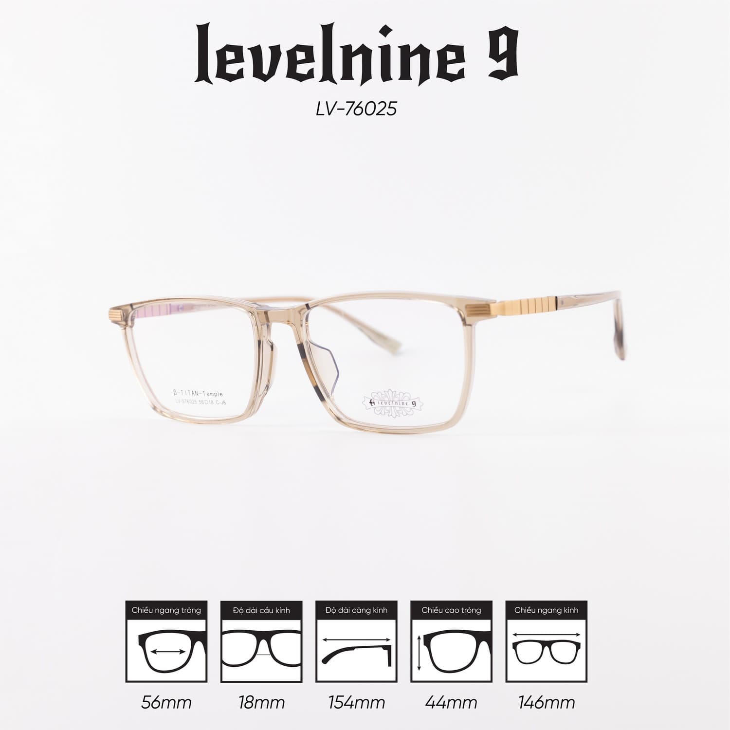 Gọng kính LEVELNINE LV-76025 - Ảnh 3