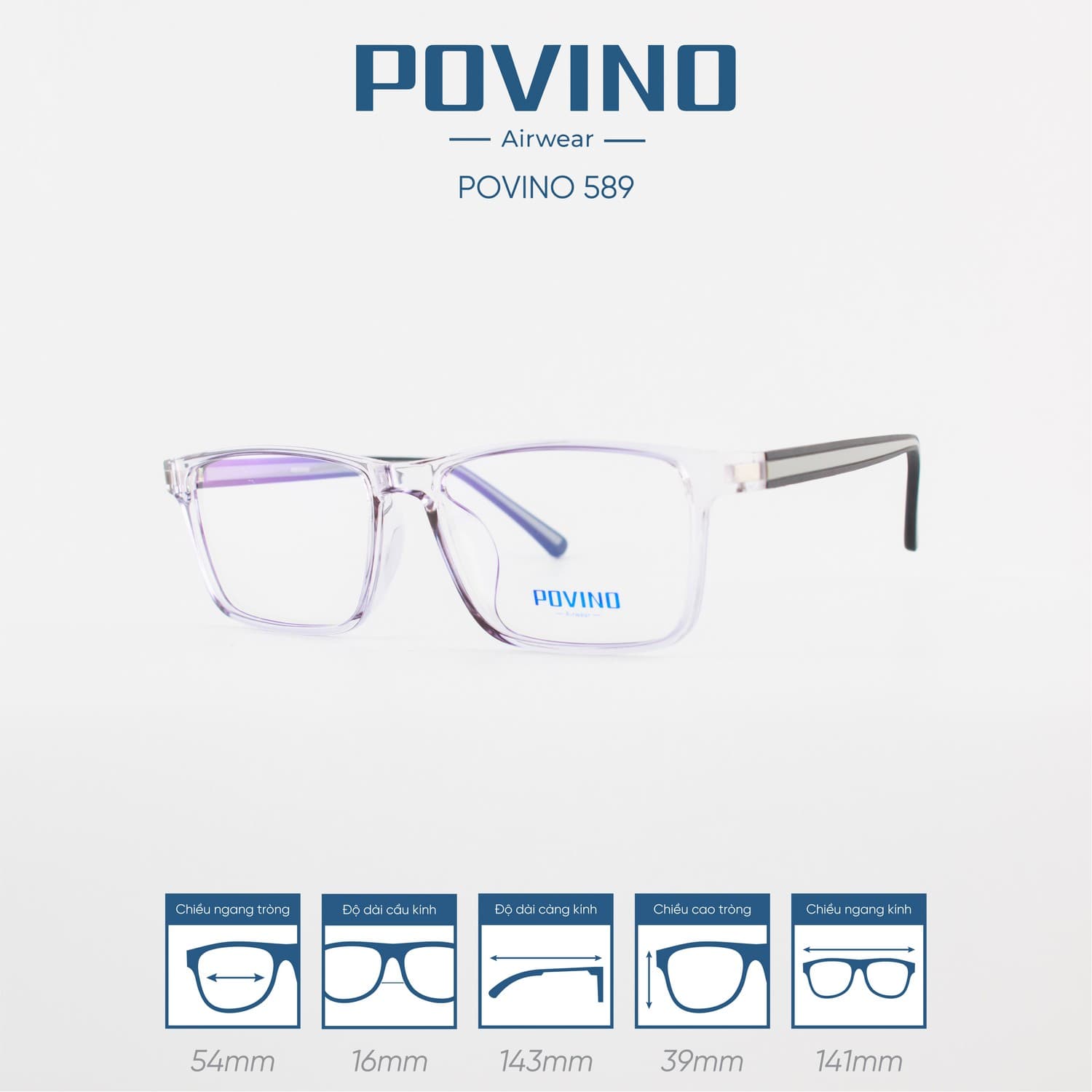 Gọng kính POVINO PO589 - Ảnh 6