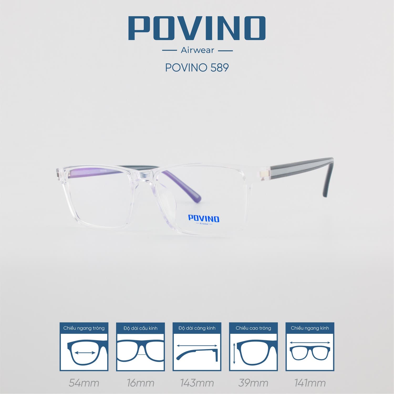 Gọng kính POVINO PO589 - Ảnh 5