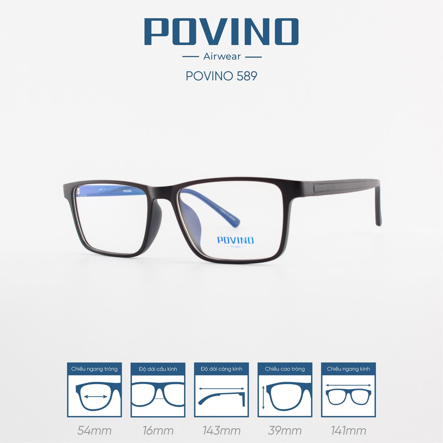 Gọng kính POVINO PO589 - Ảnh 4