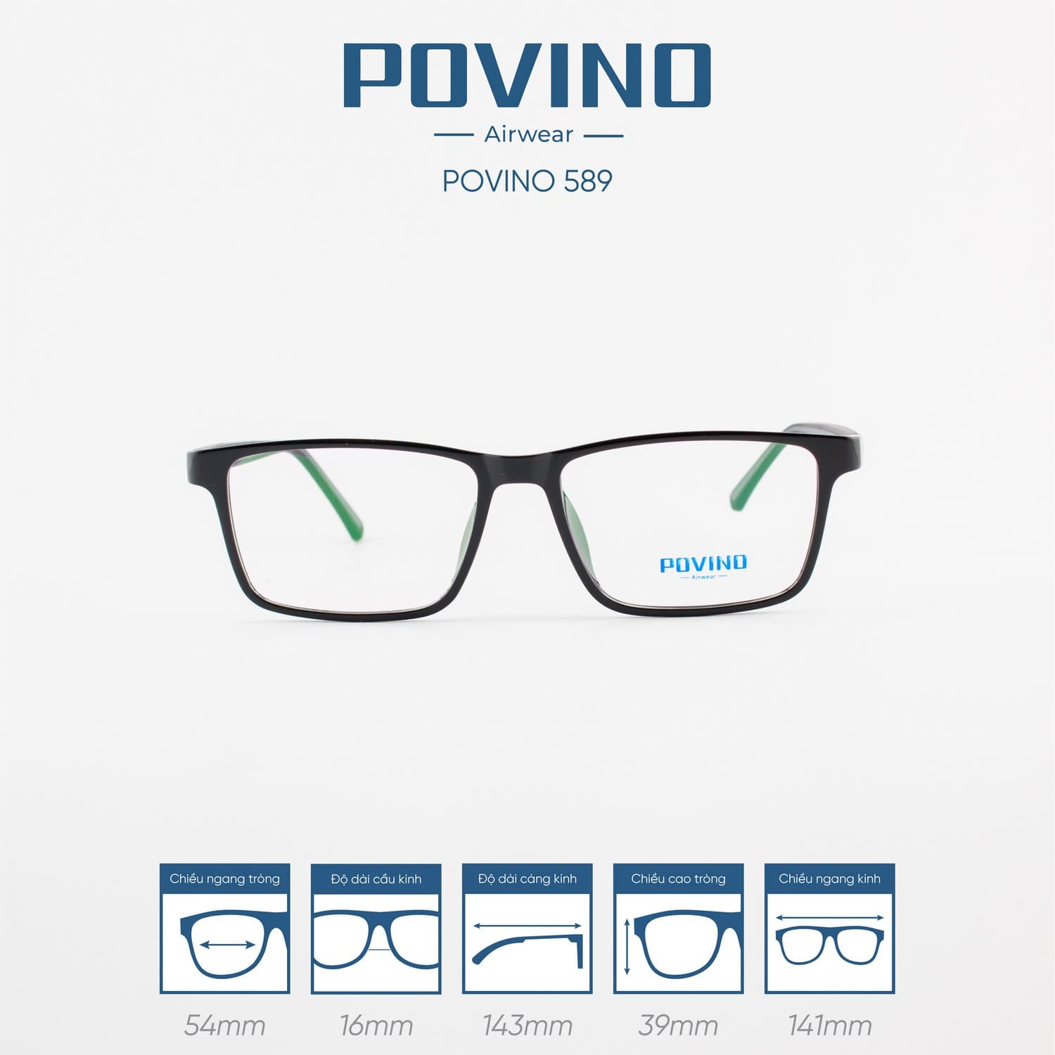 Gọng kính POVINO PO589 - Ảnh 1