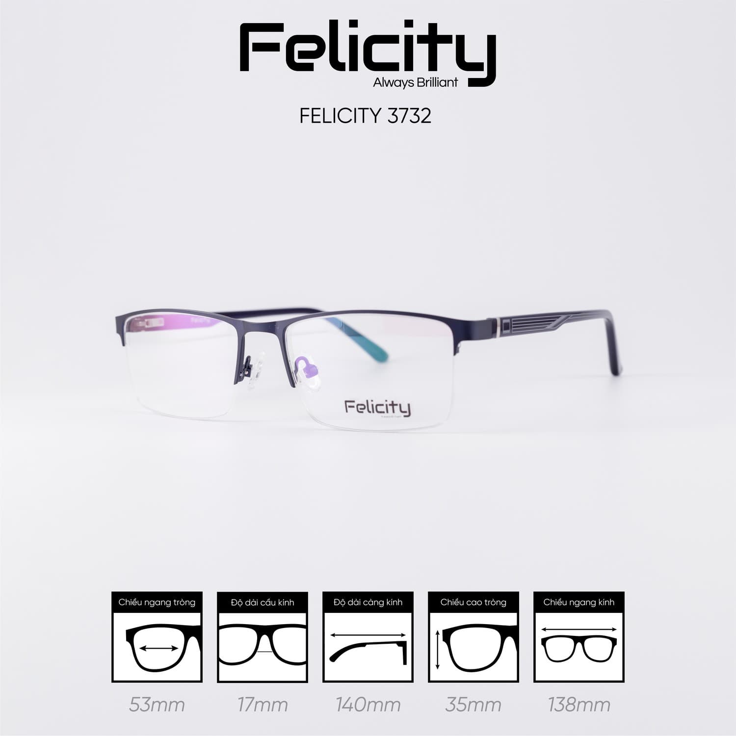Gọng kính FELICITY 3732 - Ảnh 2