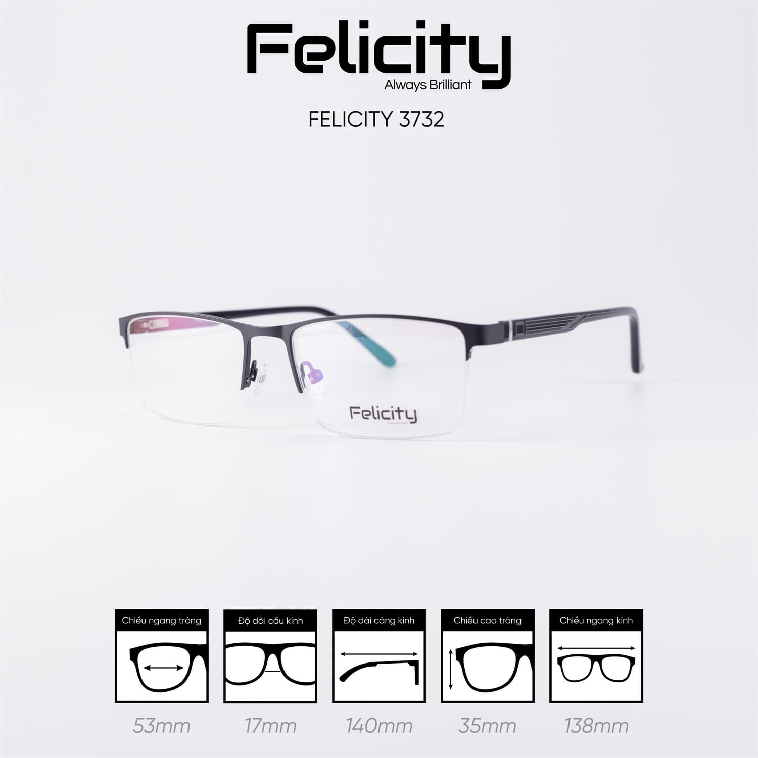 Gọng kính FELICITY 3732 - Ảnh 5