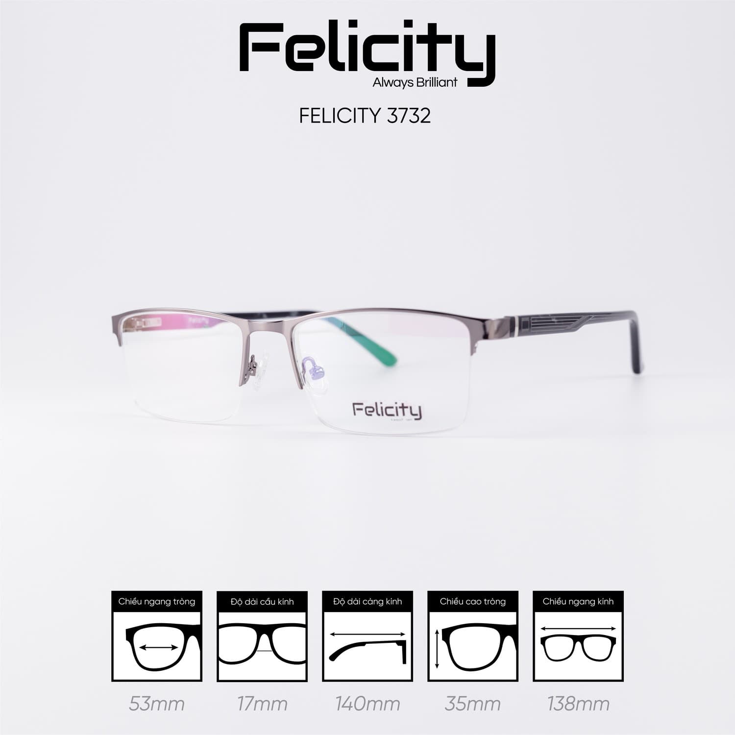 Gọng kính FELICITY 3732 - Ảnh 4