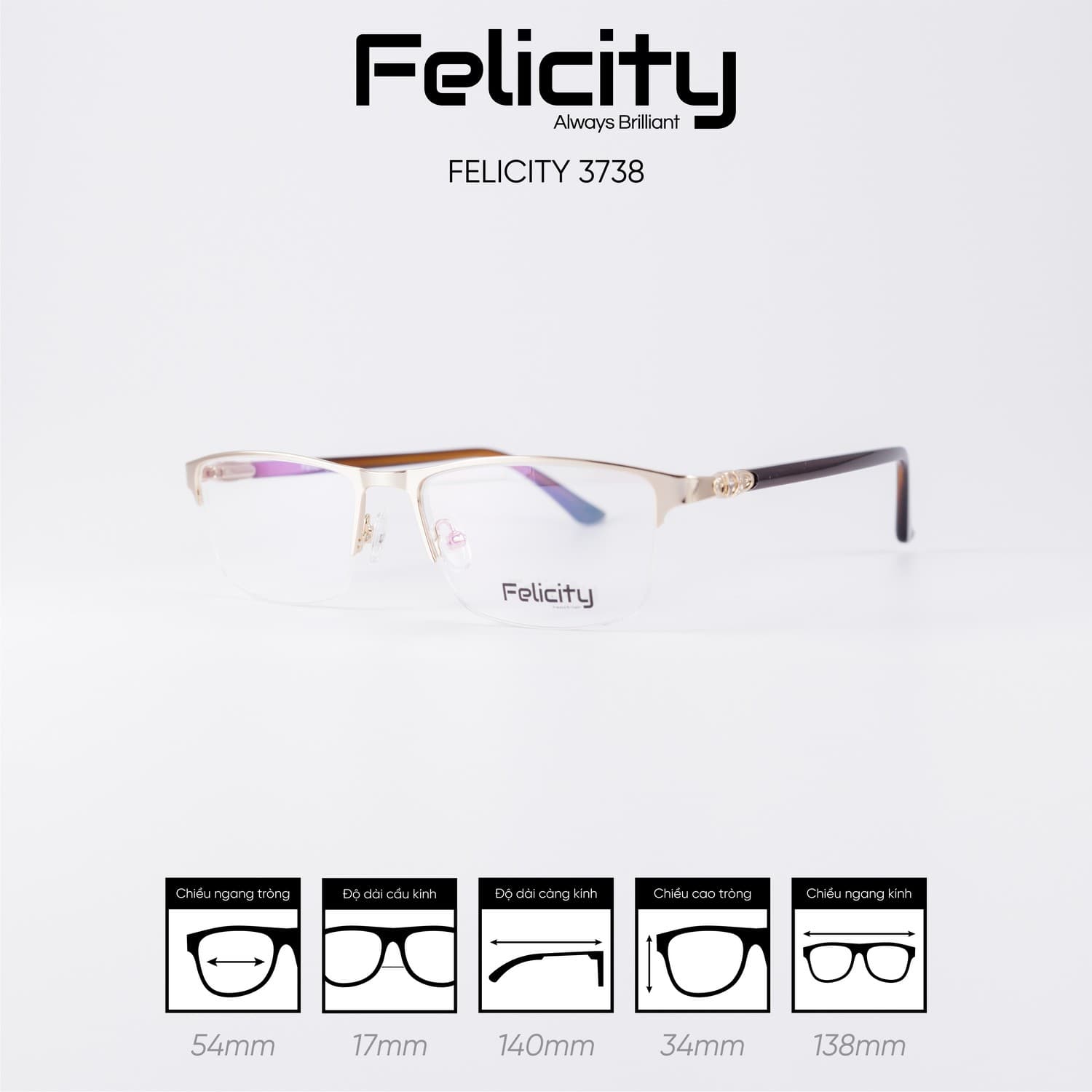 Gọng kính FELICITY 3738 - Ảnh 6