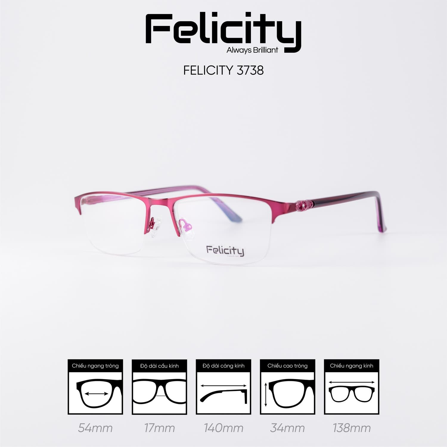 Gọng kính FELICITY 3738 - Ảnh 5