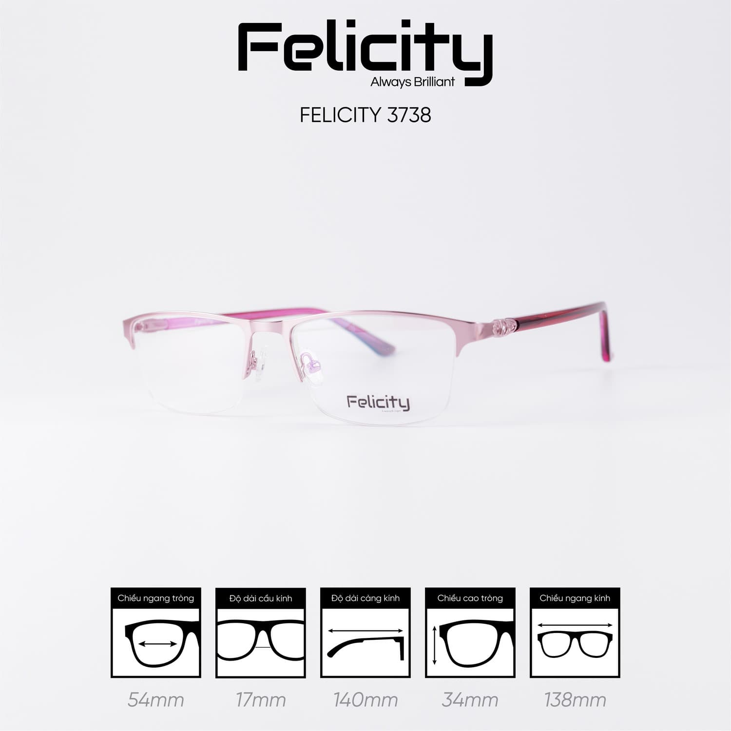 Gọng kính FELICITY 3738 - Ảnh 4