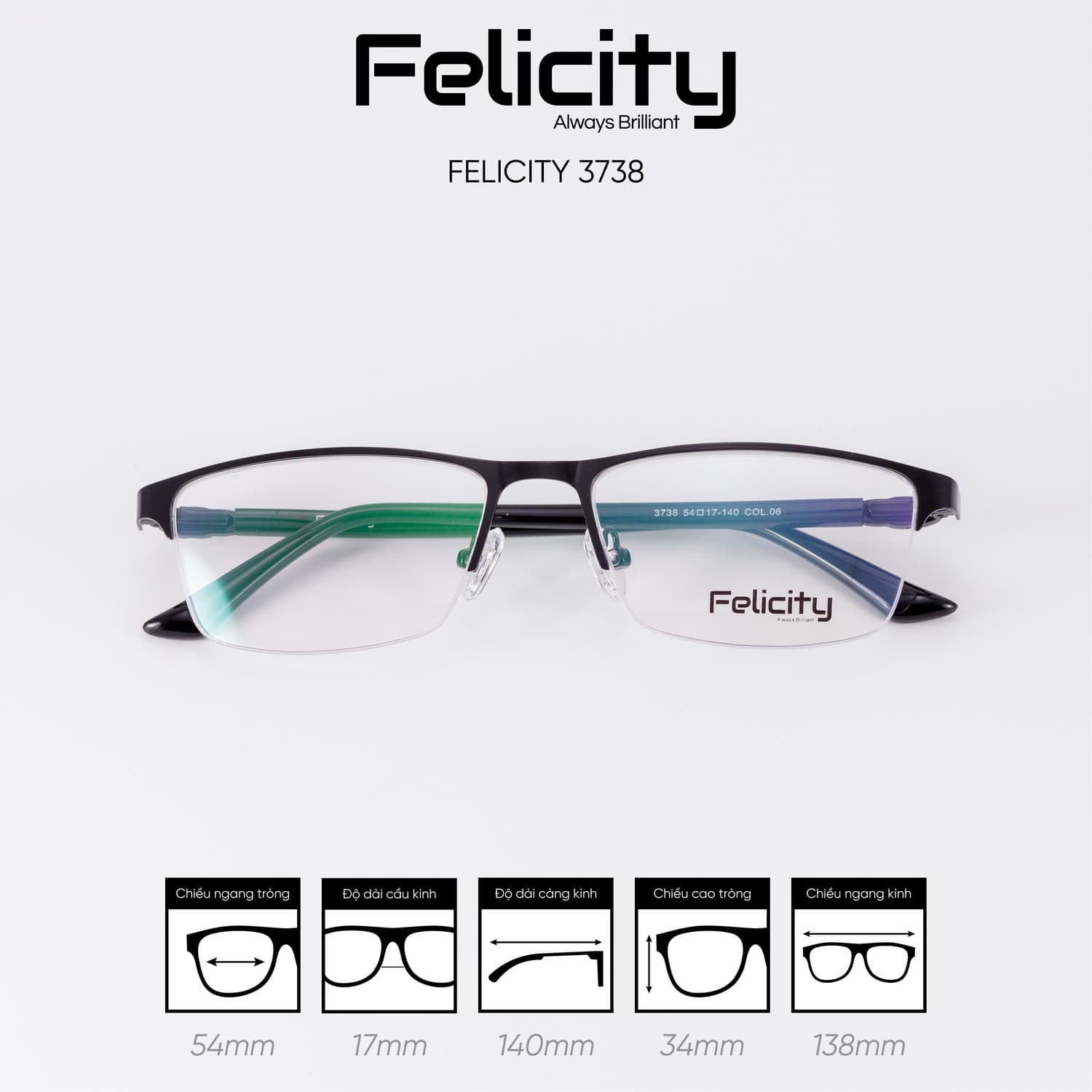 Gọng kính FELICITY 3738 - Ảnh 7