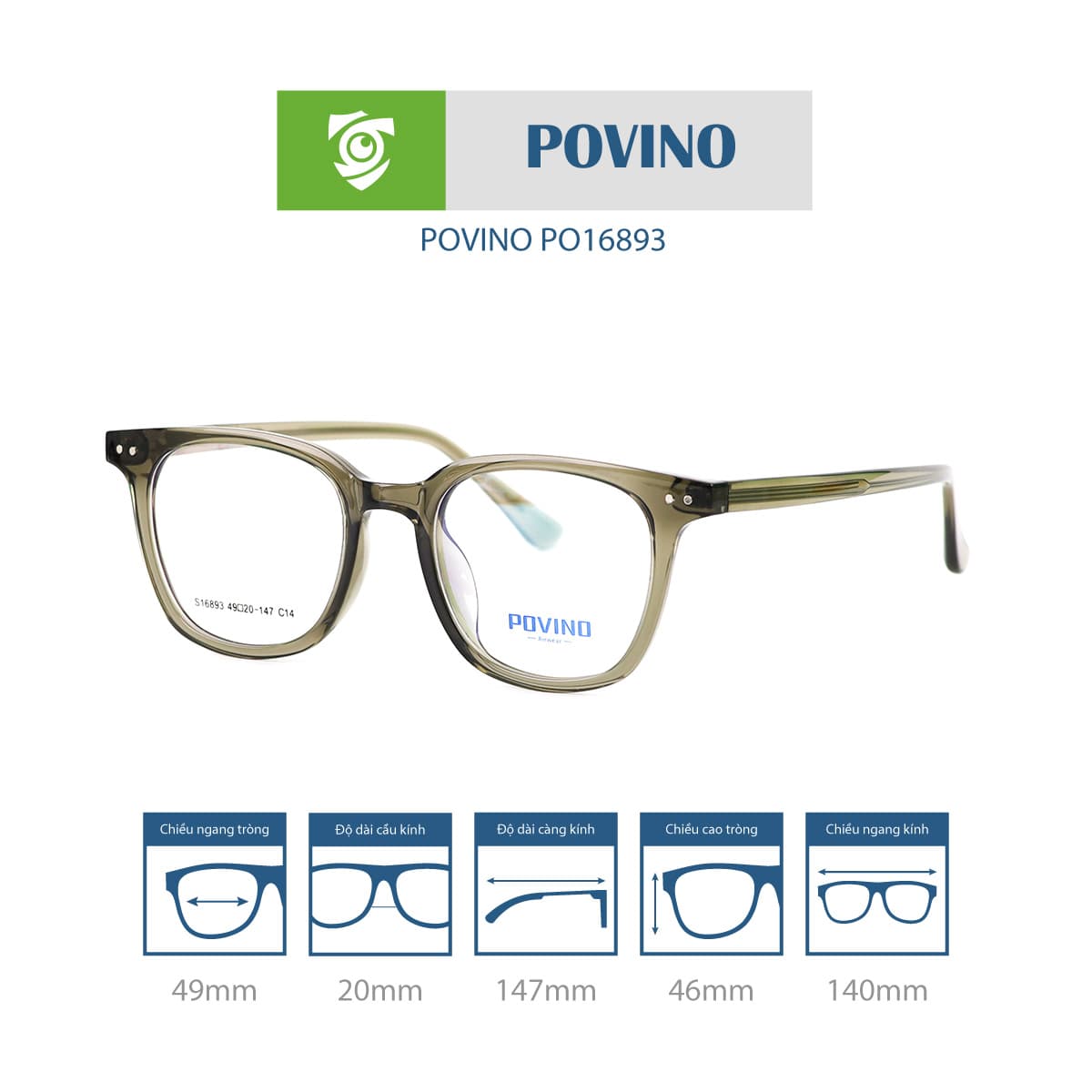 Gọng kính POVINO PO16893