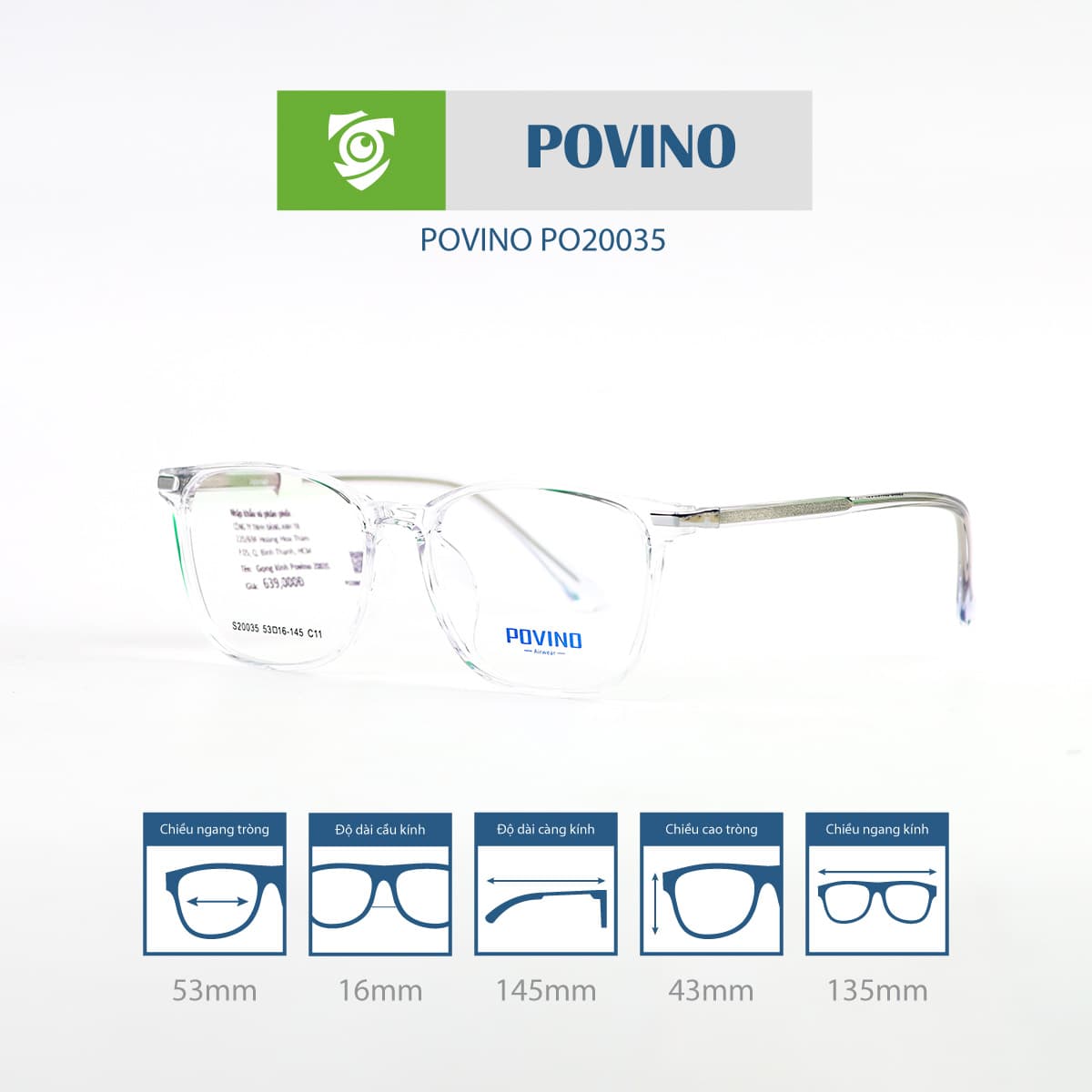 Gọng kính POVINO PO20035